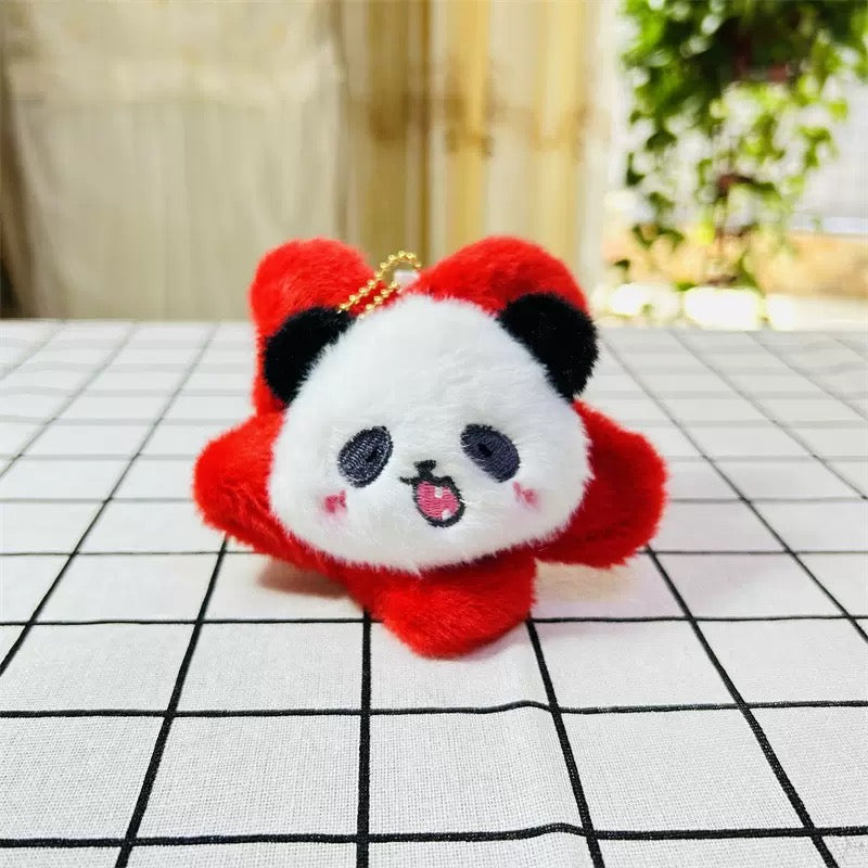 【シャンシャンの家・厳選】パンダの花の頭 マスコット